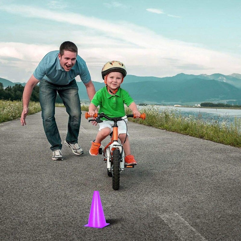 Alyoen 9 inch Traffic Cones, Plastic Sport Cones, Purple Soccer Training Cones for Outdoor Activity & Festive Events (Sets of 10/15/ 20) - Image 4
